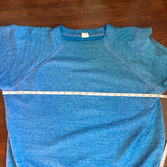 Vintage faded raglan sweatshirt overstitched 1960s - Picture 5 of 7